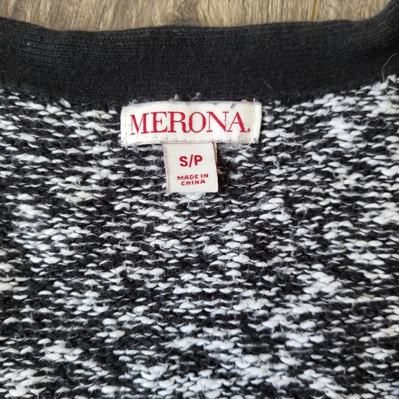 Merona Cardigan Black & White {Small} - Picture 5 of 12